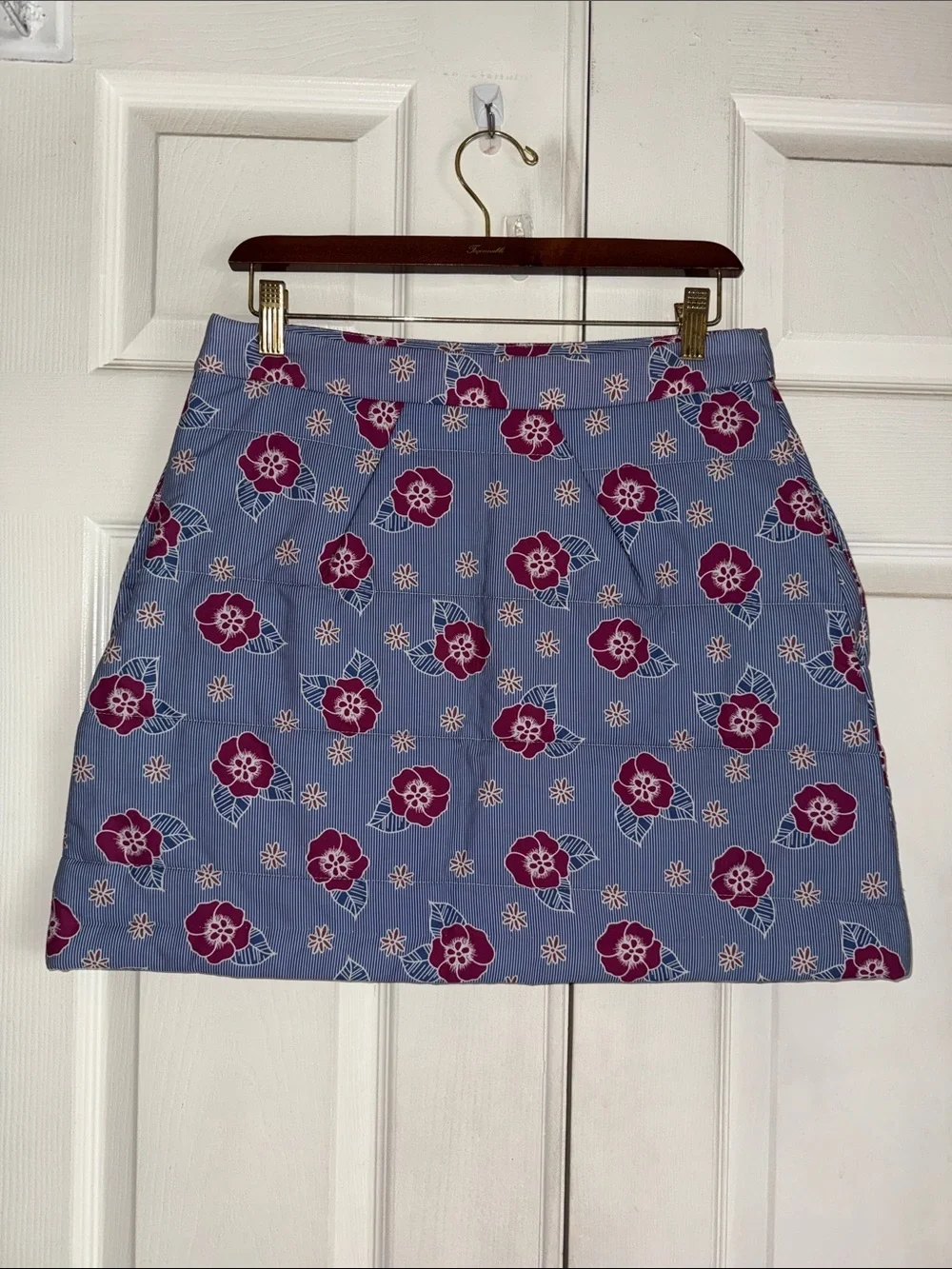 NWT Anthropologie Carleen Quilted Floral Mini Skirt